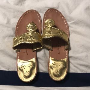 Jack Rogers Hamptons Sandal (gold) size 9